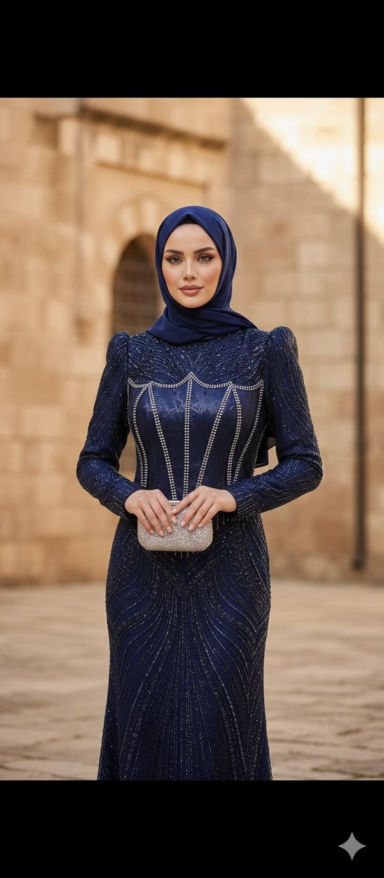 Satılık tesettür Abiye Elbise - Görsel 2