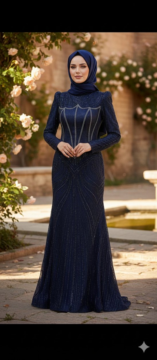 Satılık tesettür Abiye Elbise - Görsel 4