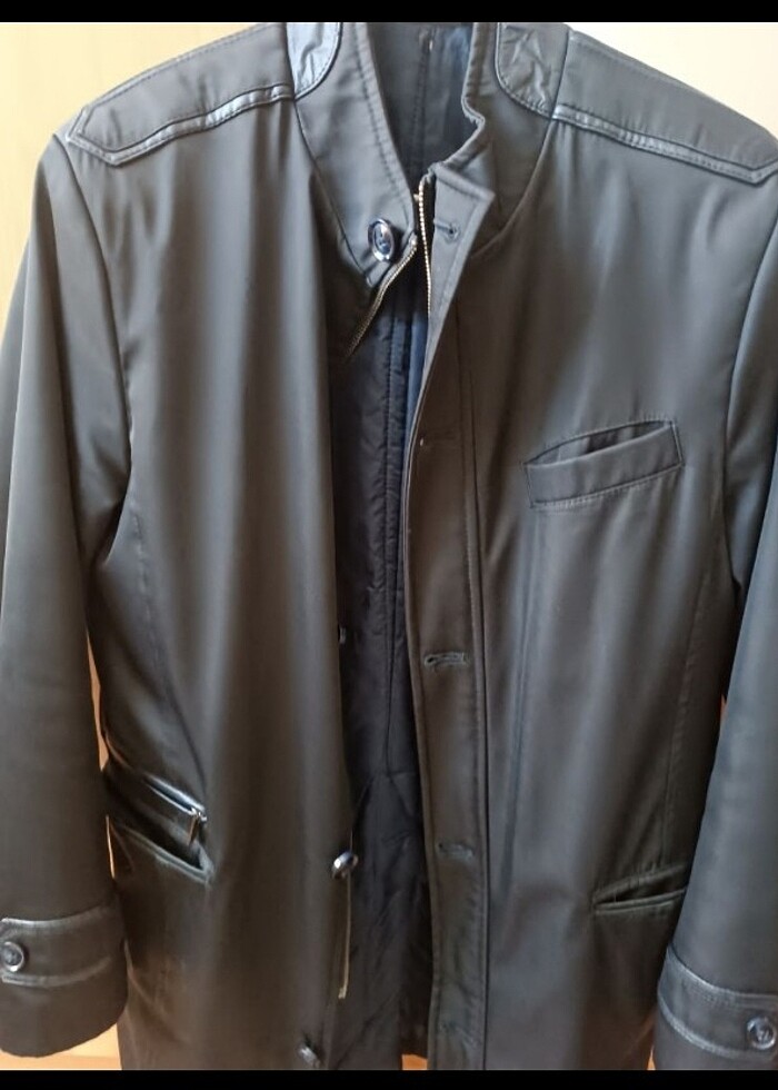 GERÇEK DERI DETAYLI ERKEK MONT - Görsel 3