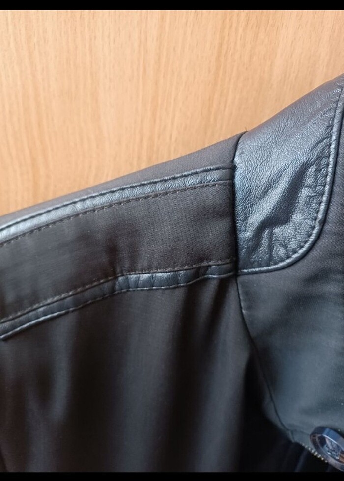 GERÇEK DERI DETAYLI ERKEK MONT - Görsel 4