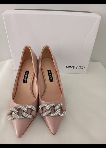 Bej Taşlı Tokalı Modern Klasik Stiletto - Görsel 10