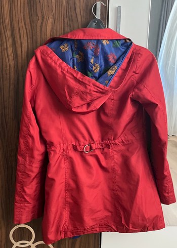 Mavi Jeans Düğmeli Kırmızı Midi Kadın Ceket