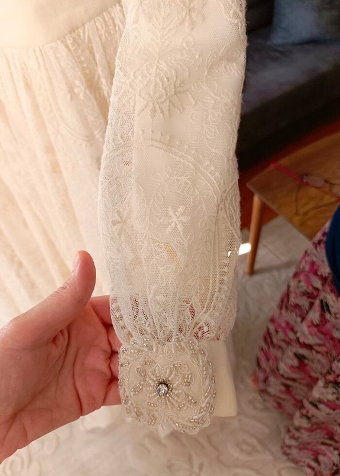 Vintage/Helenistik tarz gelinlik - Görsel 5