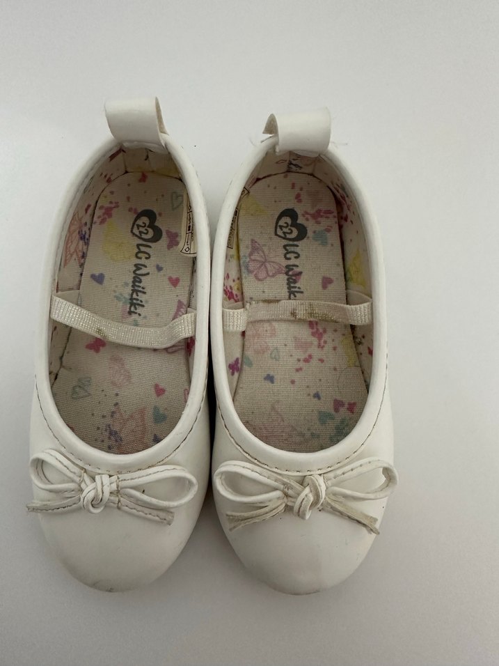 Kız Çocuk Beyaz Fiyonklu Babet - Görsel 4