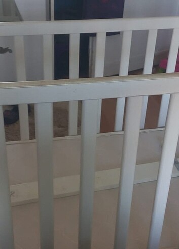 Beden beyaz Renk Ikea masif ahsap bebek beşiği
