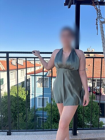 Zara saten elbise