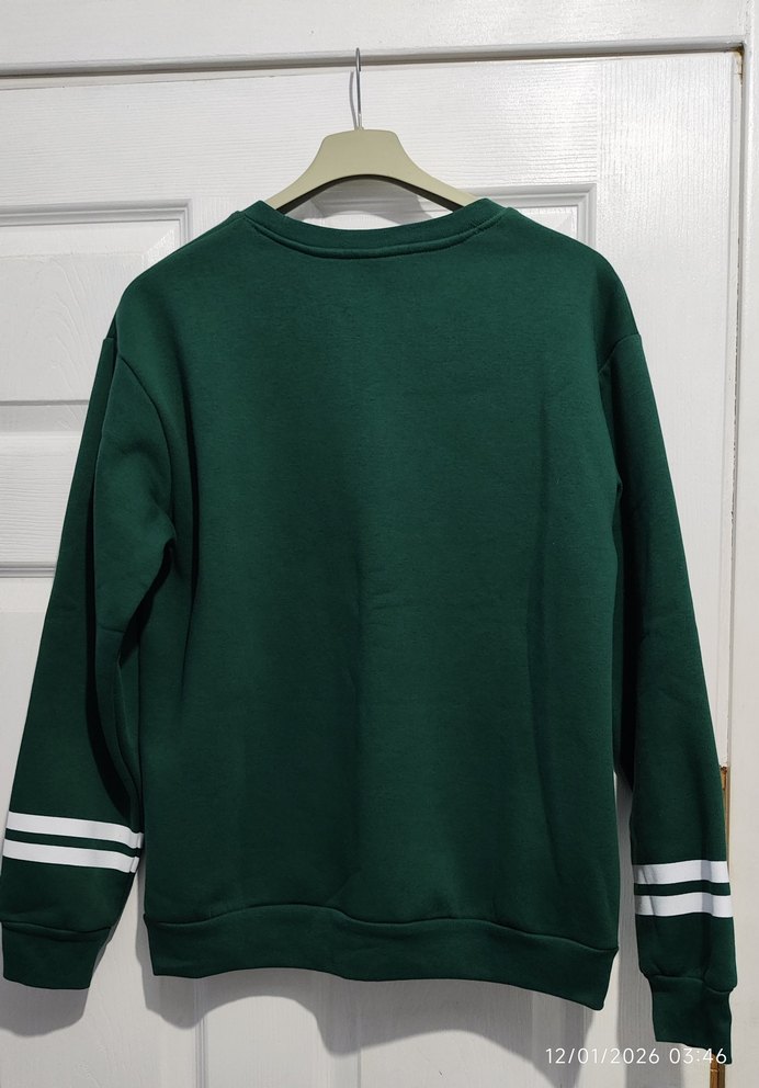 DeFacto Yeşil Kolej Temalı Sweatshirt - SIFIR / ETİKETSİZ - Görsel 2