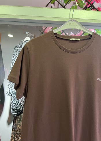 m Beden kahverengi Renk OYSHO Kahverengi Kısa Kollu Tişört