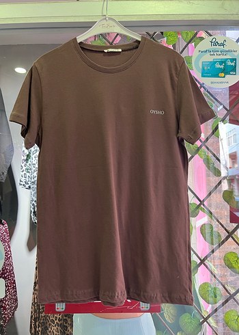 OYSHO Kahverengi Kısa Kollu Tişört