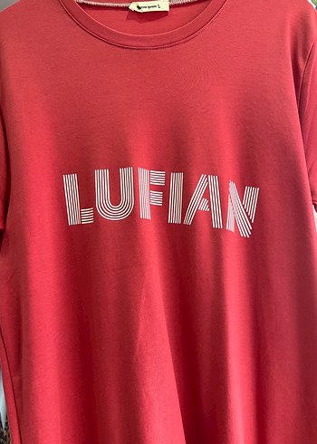 l Beden Kırmızı LUFIAN Baskılı Tişört