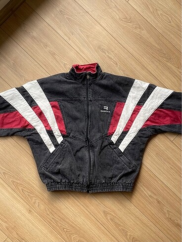 Balenciaga Sporty B Denim Bomber Ceket