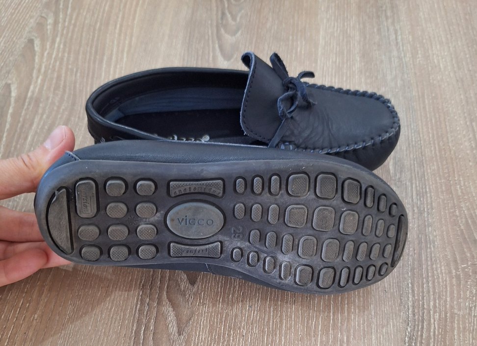 Koyu Mavi Deri Erkek Çocuk Loafer Ayakkabı - Görsel 4