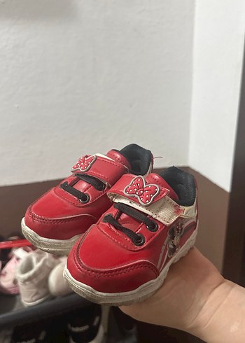 Kız Çocuk Kırmızı Cırtlı Spor Ayakkabı - Görsel 2