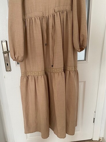 xl Beden camel Renk Elbise