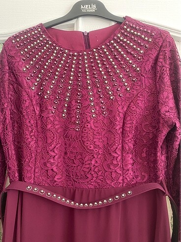 40 Beden bordo Renk Abiye