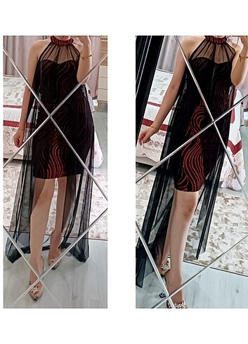 Diğer Payetli kısa abiye gece elbisesi kısa mezuniyet