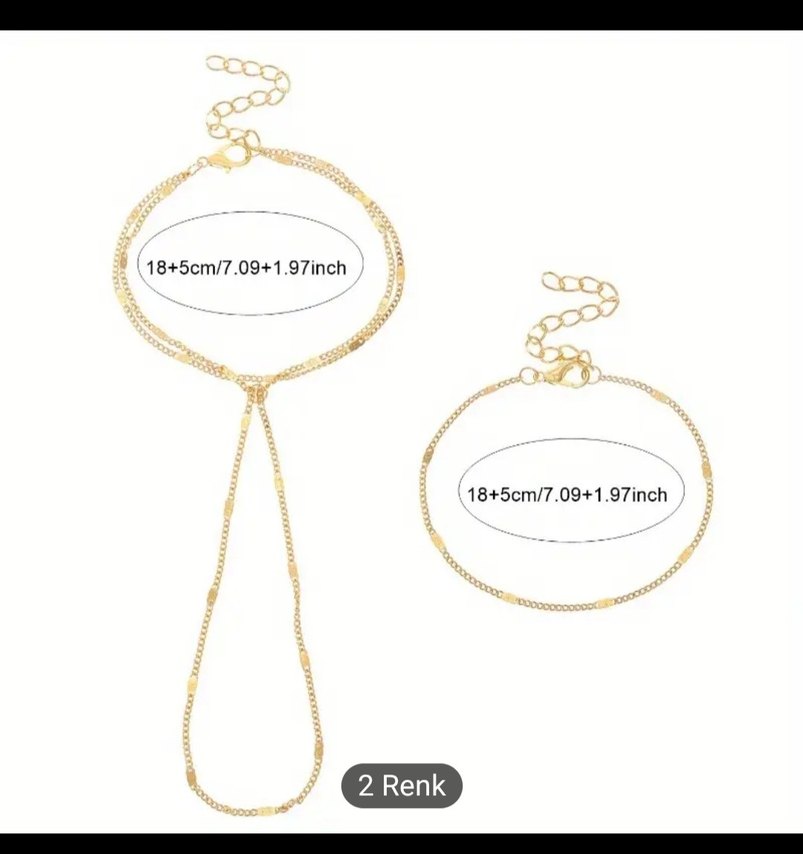 Zincir Detaylı Kadın El Zinciri Gümüş şahmeran - Görsel 2