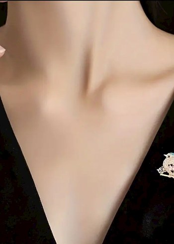 Payetli Çok Renkli Kuş Broş - Görsel 5