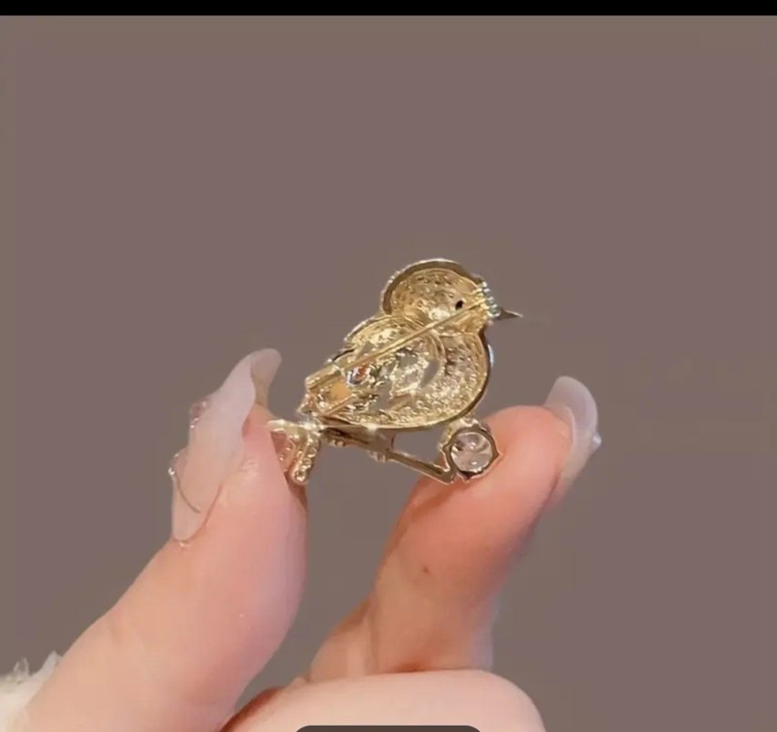 Payetli Çok Renkli Kuş Broş - Görsel 3