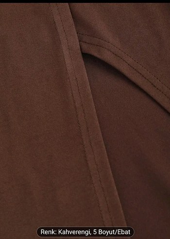 Kahverengi Drapeli Uzun Kadın Etek - Görsel 4