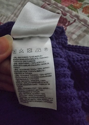 Mor Boğazlı Örgü Kadın Kazak - Görsel 4