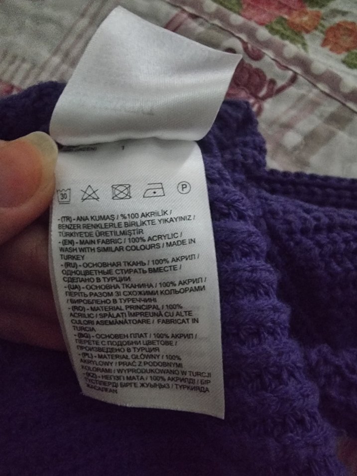 Mor Boğazlı Örgü Kadın Kazak - Görsel 4