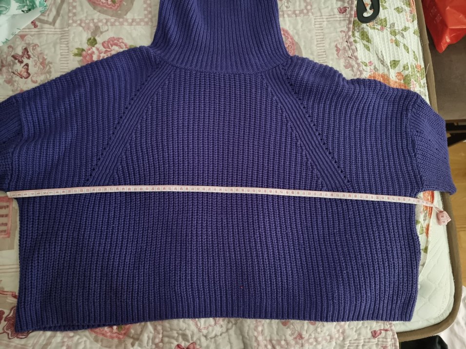 Mor Boğazlı Örgü Kadın Kazak - Görsel 3