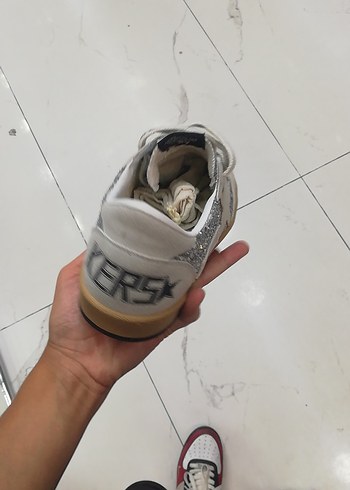 Golden Goose Deluxe Kadın Beyaz Simli Sneaker - Görsel 4