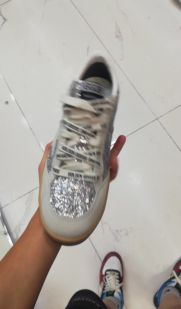 Golden Goose Deluxe Kadın Beyaz Simli Sneaker - Görsel 2
