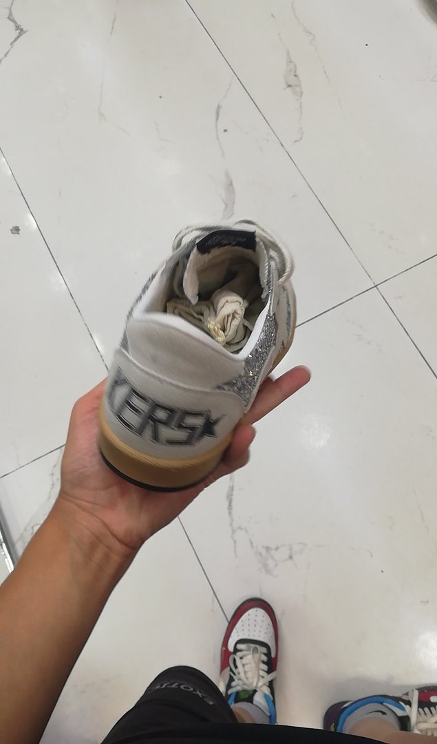 Golden Goose Deluxe Kadın Beyaz Simli Sneaker - Görsel 4