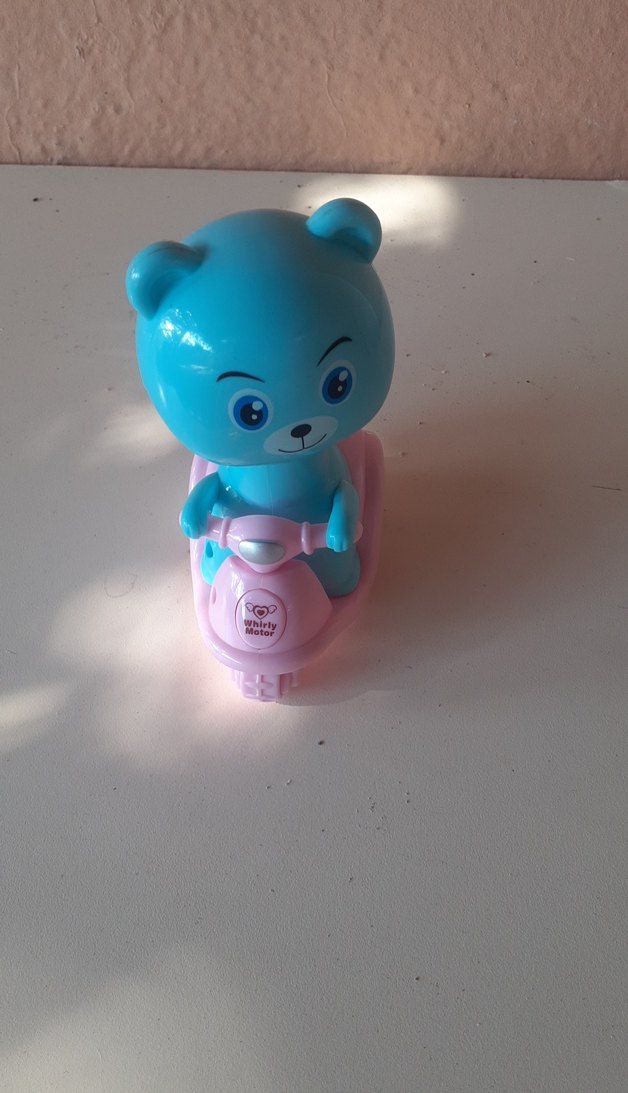 Mavi Ayıcık Figürlü Renkli Oyuncak Araba - Görsel 2