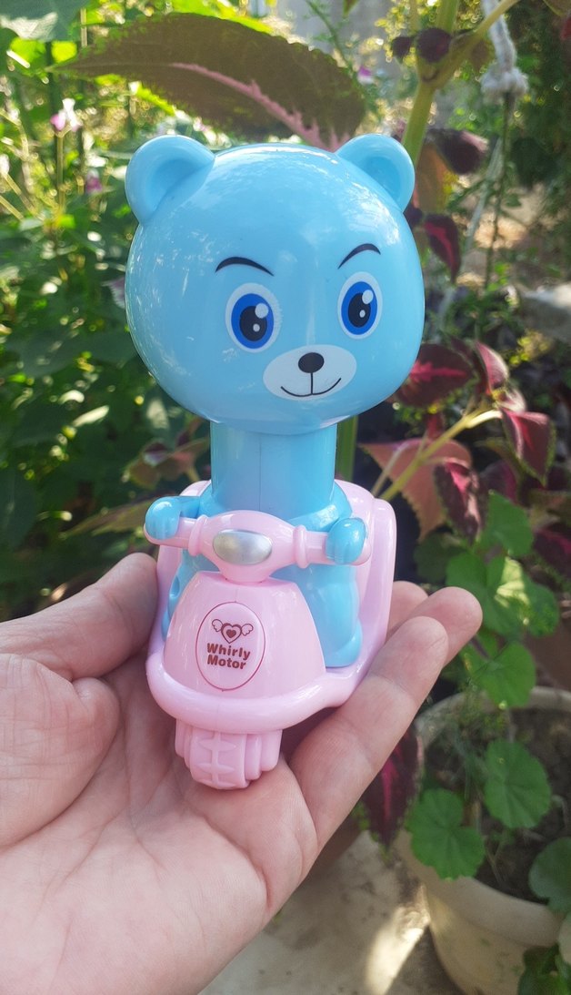 Mavi Ayıcık Figürlü Renkli Oyuncak Araba - Görsel 3