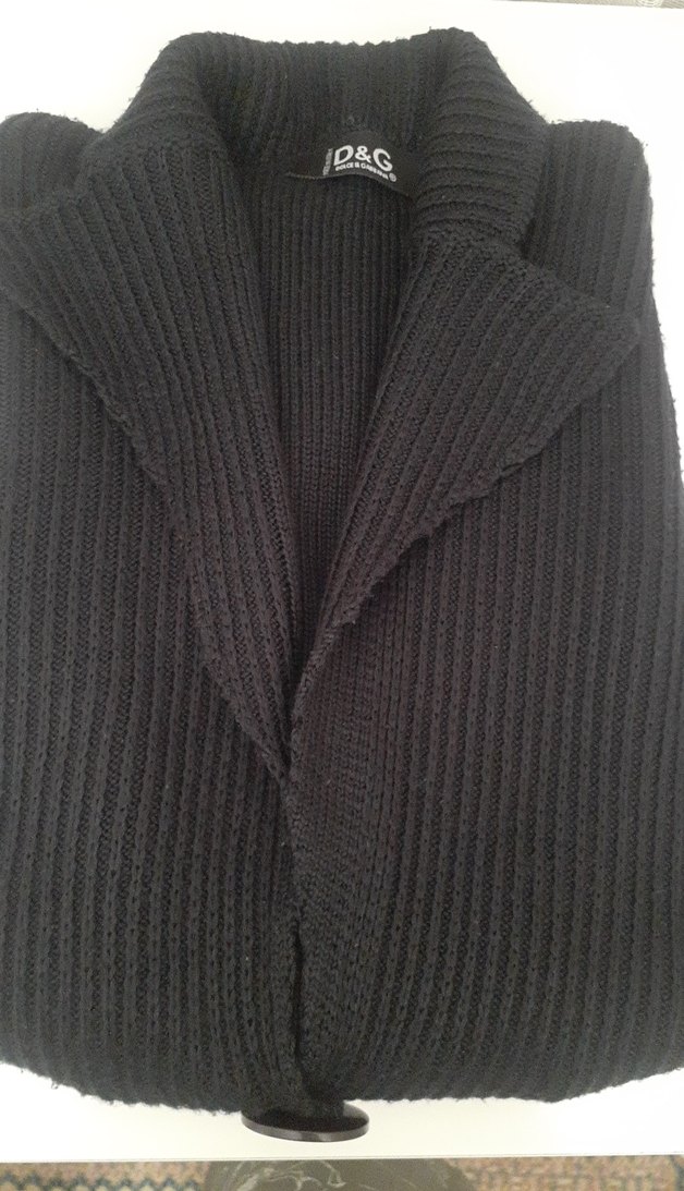 Düğmeli Siyah Triko Kadın Hırka - Görsel 3