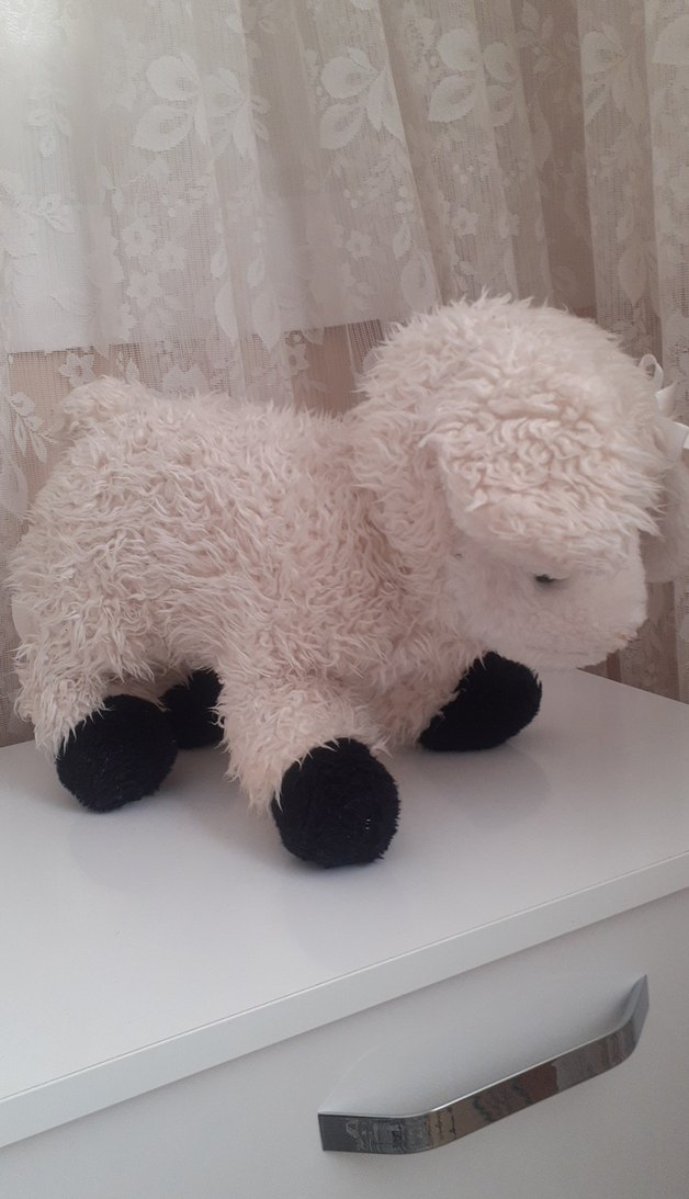 Beyaz Peluş Kuzu Oyuncak - Görsel 3