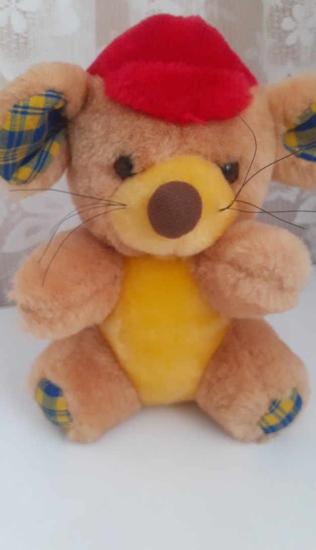 Renkli Sarı Peluş Oyuncak Fare - Görsel 2