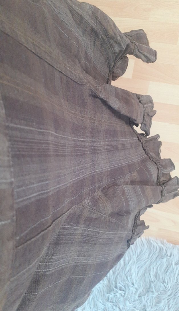 Kahverengi Midi  Etek - Görsel 4