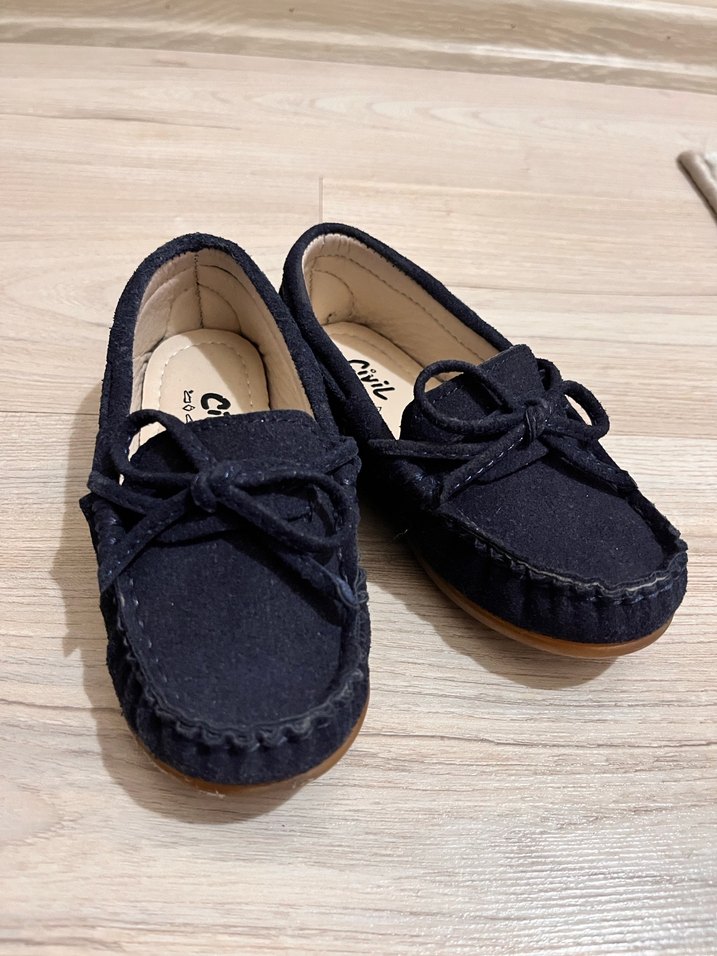 Civil lacivert erkek bebek klasik ayakkabı - Görsel 3