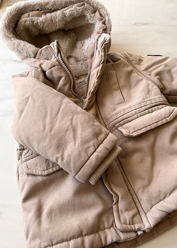 Lc waikiki Erkek Çocuk Bej Kürklü Kapüşonlu Mont - Görsel 3