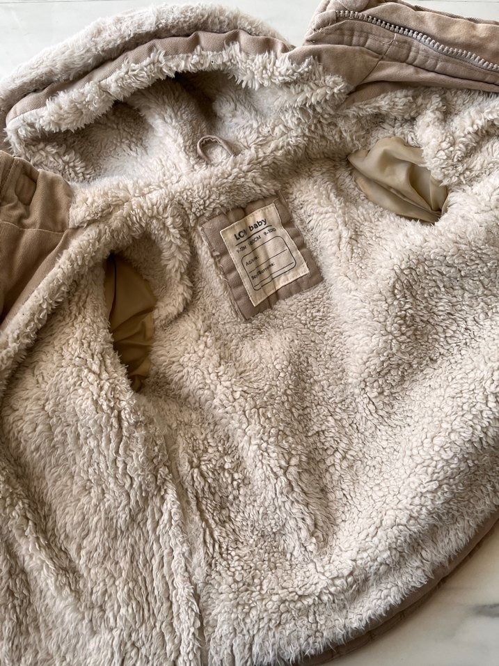 Lc waikiki Erkek Çocuk Bej Kürklü Kapüşonlu Mont - Görsel 4