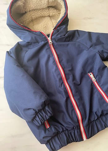 Mavi Erkek Çocuk Kürklü mont - Görsel 4