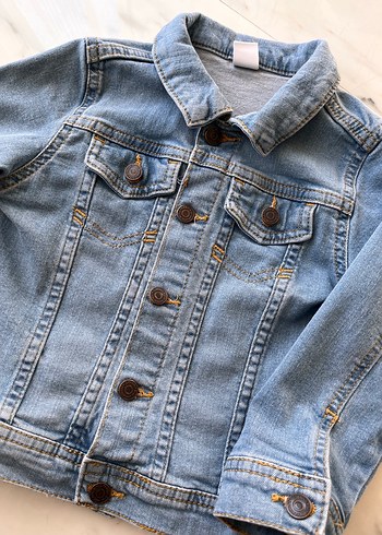 Çocuk Düğmeli Kot Ceket - Görsel 3