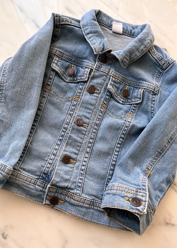 Çocuk Düğmeli Kot Ceket - Görsel 2