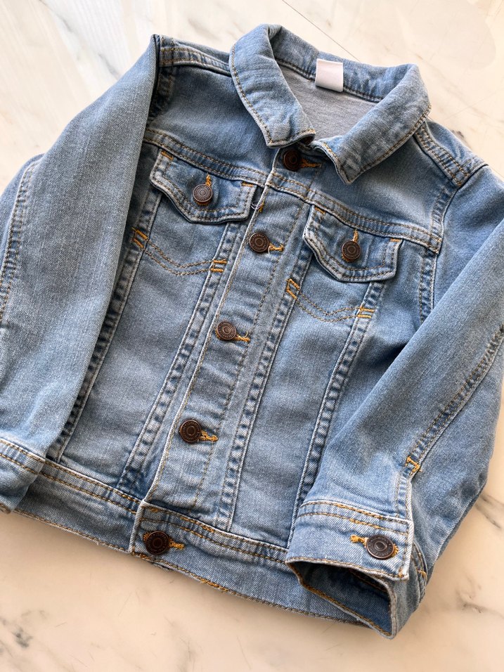 Çocuk Düğmeli Kot Ceket - Görsel 2