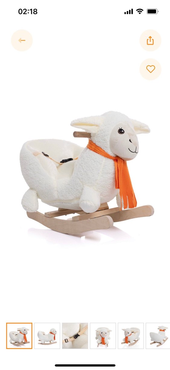 Beyaz Peluş Kuzu Sallanan Oyuncak - Görsel 2