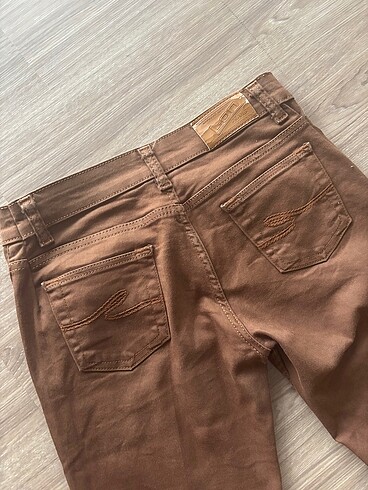 s Beden kahverengi Renk vintage 00s düşük bel ispanyol jean