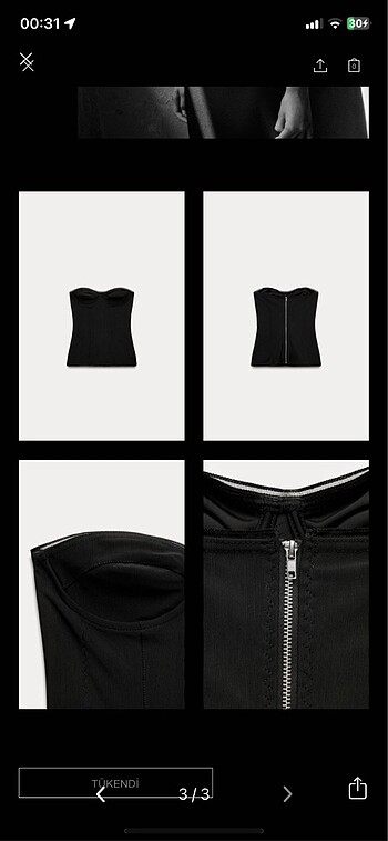 Zara zara korse top