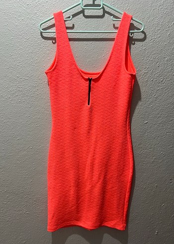 Turuncu Triko Midi Kadın Elbise - Görsel 2