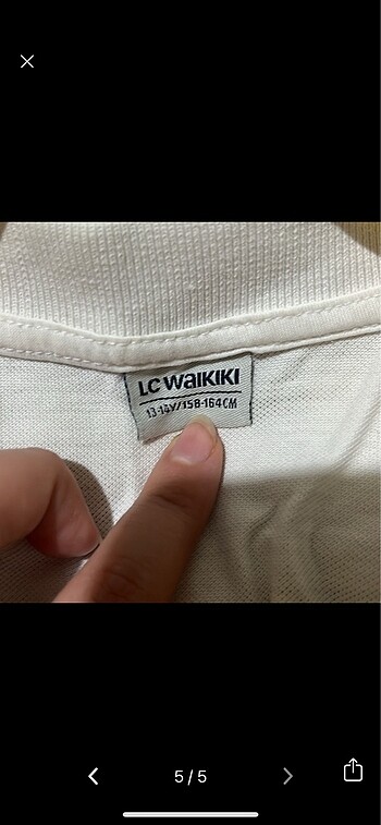 13-14 beyaz lakost tişört - Görsel 4