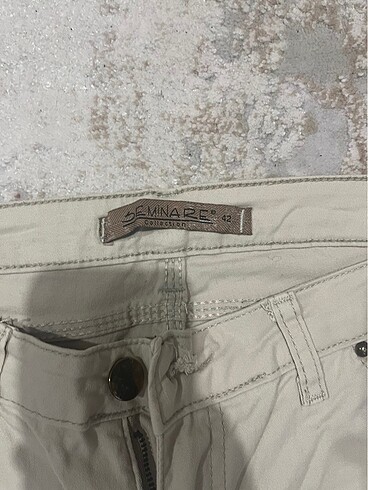 Kadın 42 beden krem pantolon - Görsel 3