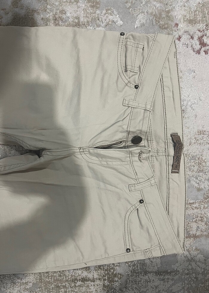 Kadın 42 beden krem pantolon - Görsel 2